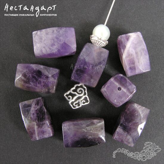 Аметист натуральный Geometric Barrel 16-17 мм УЦЕНКА, изображение 5