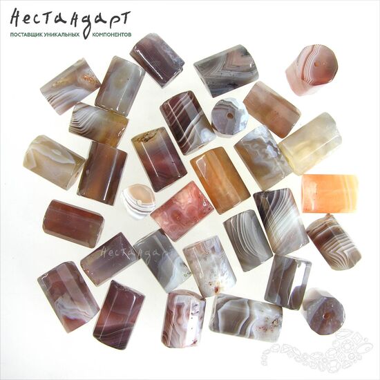 Агат натуральный Botswana Barrel 12-14 мм, изображение 4