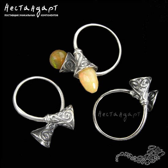 Основа для кольца Solar Plexus Silver Plated регулируемая с сеттингом