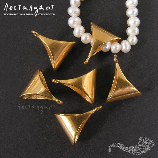 Бейл-держатель для кулона Suprematism Vermeil Sterling Silver 13х11 мм, изображение 2