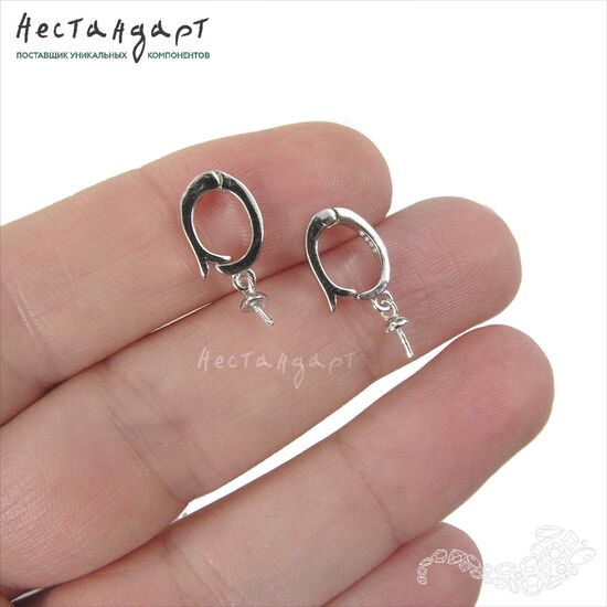 Бейл-держатель для кулона с пустышкой Sterling Silver Rhodium Plated 17 мм, изображение 2