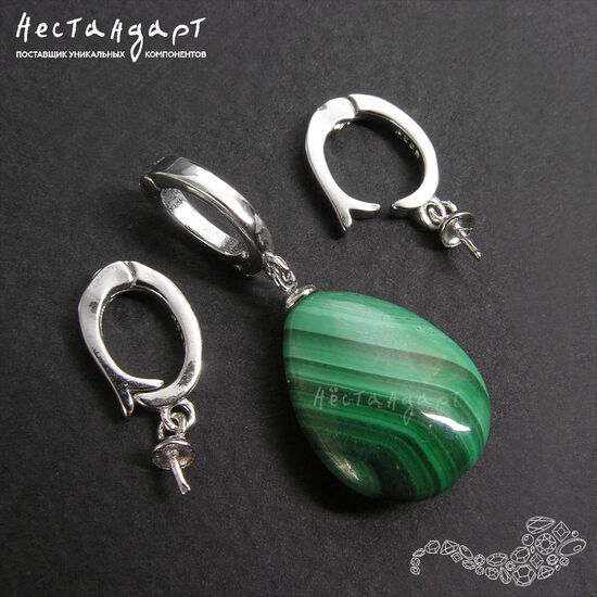 Бейл-держатель для кулона с пустышкой Sterling Silver Rhodium Plated 17 мм, изображение 5