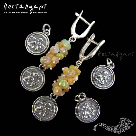 Подвеска двустороняя с кольцом Angelo di Raffaello Sterling Silver 14,5 мм