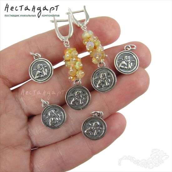 Подвеска двустороняя с кольцом Angelo di Raffaello Sterling Silver 14,5 мм, изображение 2