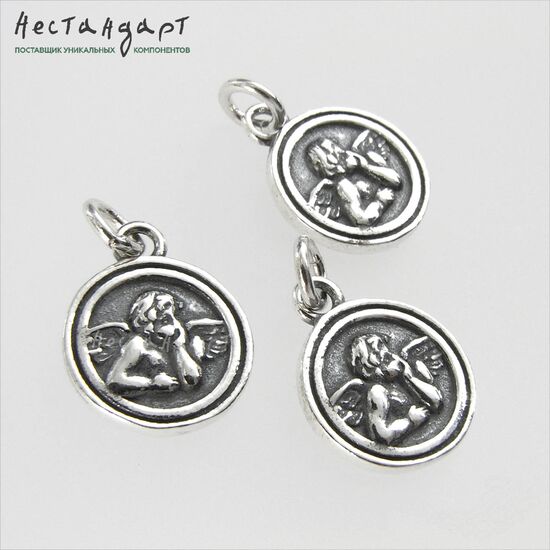 Подвеска двустороняя с кольцом Angelo di Raffaello Sterling Silver 14,5 мм, изображение 3