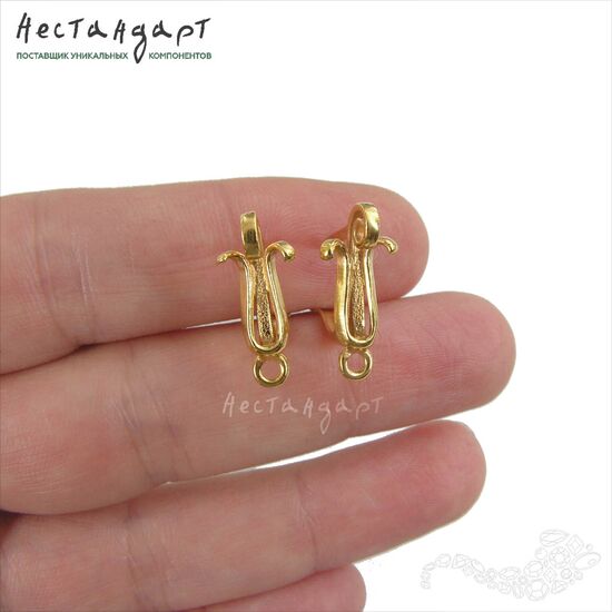 Швензы Curls Gold Plated 18х8 мм (пара), изображение 3