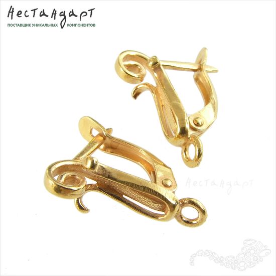 Швензы Curls Gold Plated 18х8 мм (пара), изображение 4