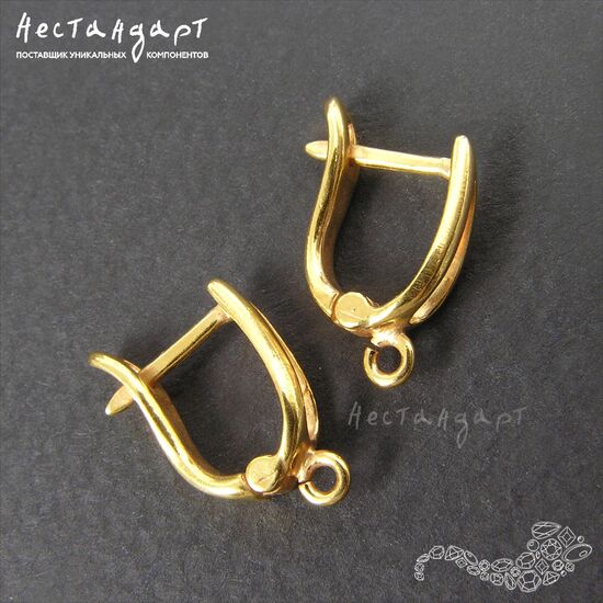 Швензы Tear Gold Plated 15х4 мм (пара), изображение 3