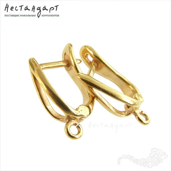 Швензы Tear Gold Plated 15х4 мм (пара), изображение 4