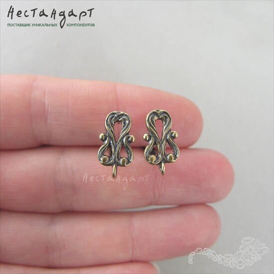 Швензы Ornament Patina Bronze 16х8 мм (пара), изображение 2