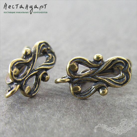 Швензы Ornament Patina Bronze 16х8 мм (пара), изображение 3