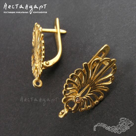 Швензы Winteraster Vermeil Sterling Silver 19х11 мм (пара)