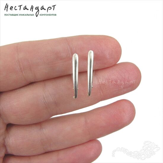 Швензы Voilage Sterling Silver 18х2,5 мм (пара), изображение 2