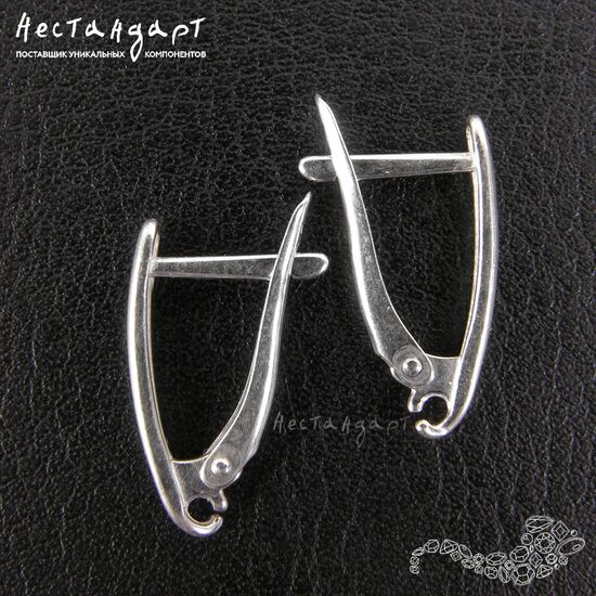 Швензы Voilage Sterling Silver 18х2,5 мм (пара), изображение 3