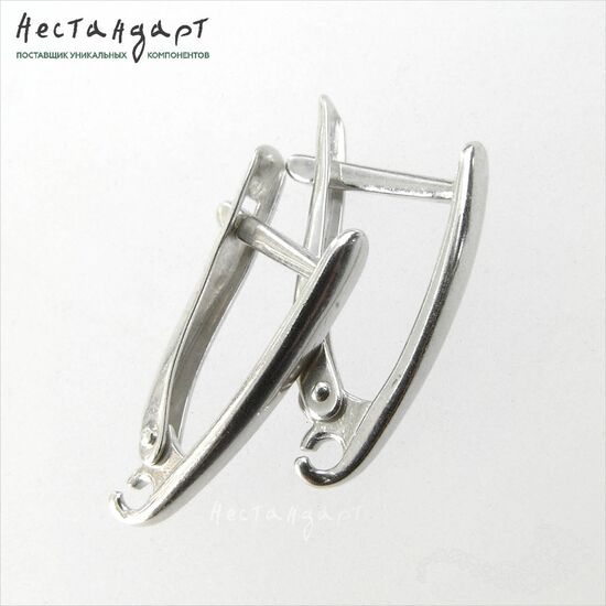 Швензы Voilage Sterling Silver 18х2,5 мм (пара), изображение 4