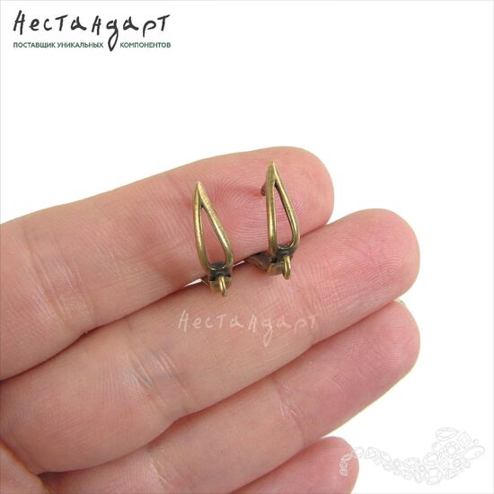 Швензы Tear Patina Bronze 15х4 мм (пара), изображение 2