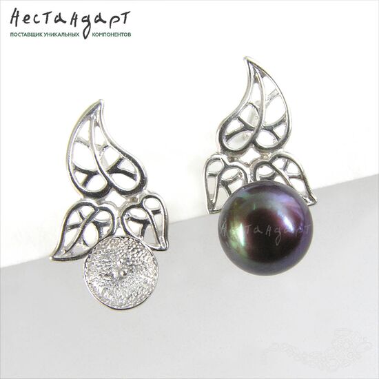 Швензы Grappolo Sterling Silver Rhodium Plated 17x10 мм (пара)