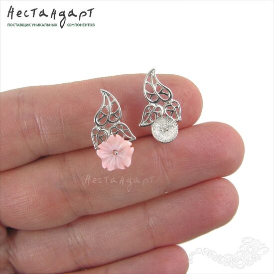 Швензы Grappolo Sterling Silver Rhodium Plated 17x10 мм (пара), изображение 3