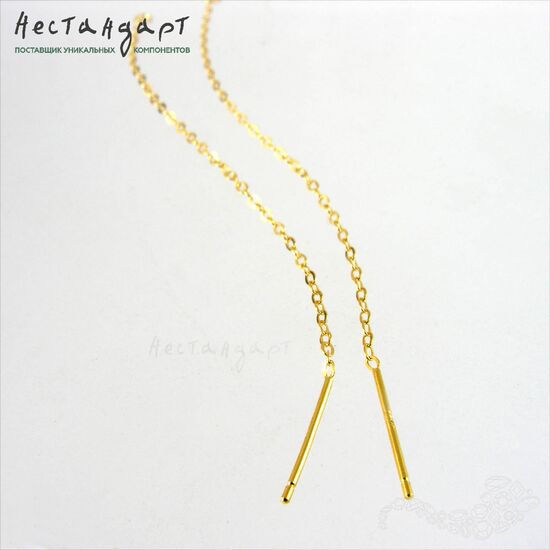 Швензы-протяжки Chain Vermeil Sterling Silver 80 мм (пара), изображение 3