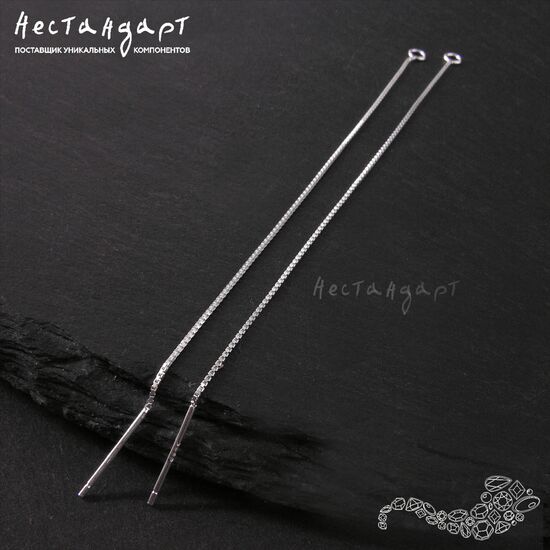 Швензы-протяжки с петлей Box Sterling Silver 95 мм (пара), изображение 3