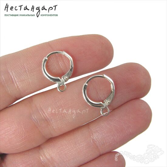 Швензы Round Sterling Silver 15 мм (пара), изображение 2