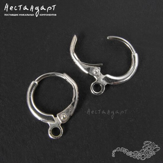 Швензы Round Sterling Silver 15 мм (пара), изображение 3