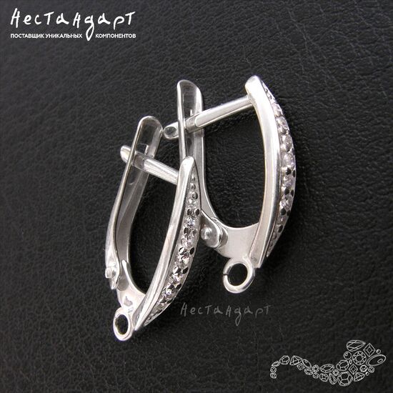 Швензы Amandier Fianite Sterling Silver 17 мм (пара)