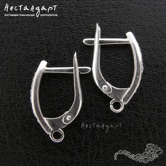 Швензы Amandier Fianite Sterling Silver 17 мм (пара), изображение 4