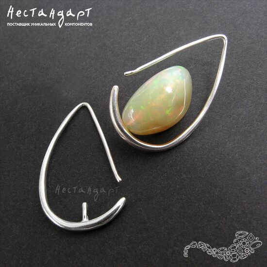 Швензы со штифтом Voilier Sterling Silver Rhodium Plated 28 мм (пара), изображение 2