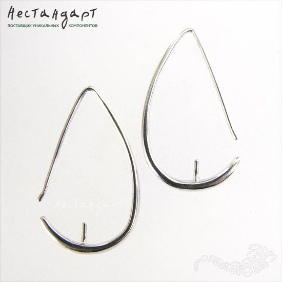 Швензы со штифтом Voilier Sterling Silver Rhodium Plated 28 мм (пара), изображение 3