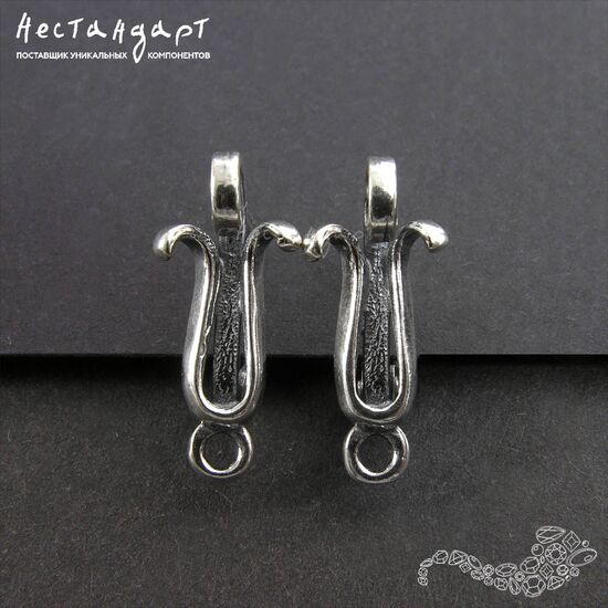 Швензы Curls Silver Plated 18х8 мм (пара), изображение 3