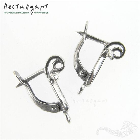 Швензы Curls Silver Plated 18х8 мм (пара), изображение 4