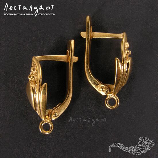 Швензы Pavia Vermeil Sterling Silver 16x7 мм (пара), изображение 2