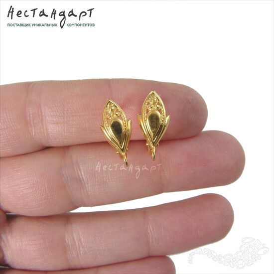 Швензы Pavia Vermeil Sterling Silver 16x7 мм (пара), изображение 3