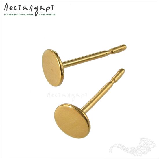 Основы для пусет Glue Vermeil Sterling Silver 13 мм (пара), изображение 2