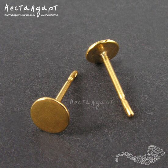 Основы для пусет Glue Vermeil Sterling Silver 13 мм (пара), изображение 3