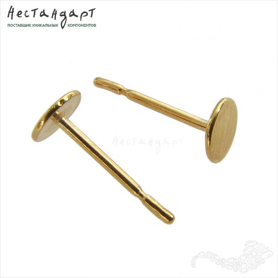 Основы для пусет Glue Vermeil Sterling Silver 13 мм (пара)