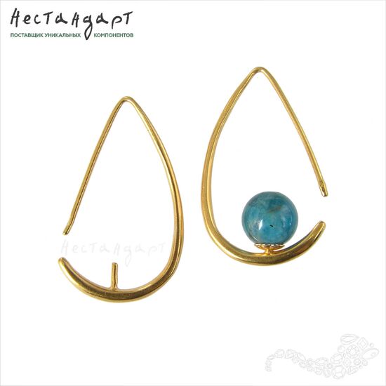 Швензы со штифтом Voilier Vermeil Sterling Silver 28 мм (пара)