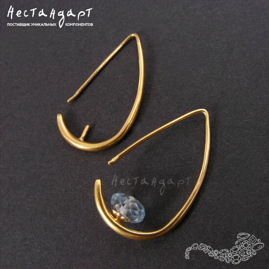 Швензы со штифтом Voilier Vermeil Sterling Silver 28 мм (пара), изображение 2