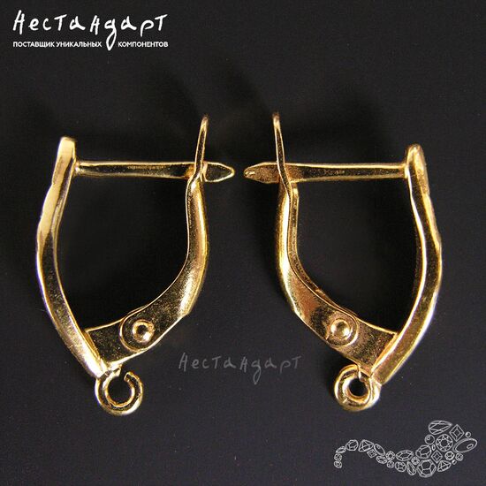 Швензы Sharp Leaf Gold Plated 18х4 мм (пара), изображение 3