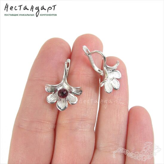 Швензы Ginkgo Biloba Sterling Silver 21x17 мм (пара), изображение 3