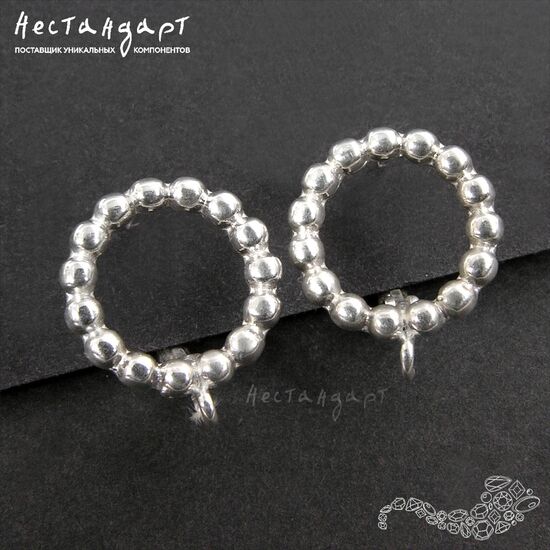 Швензы Perla Tondo Sterling Silver 14 мм (пара)