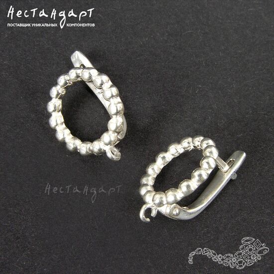 Швензы Perla Tondo Sterling Silver 14 мм (пара), изображение 3