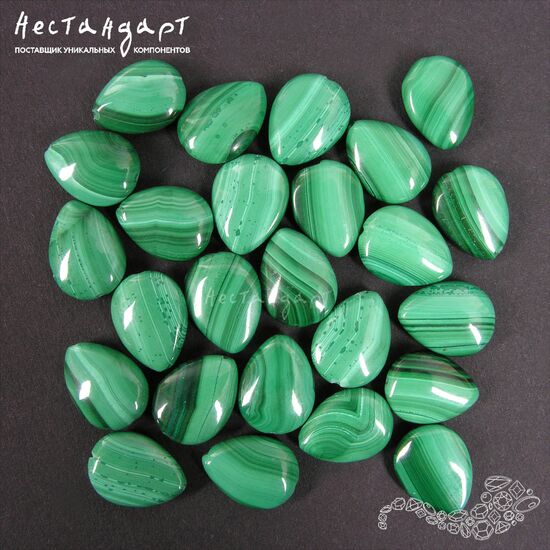 Малахит натуральный Drop 15х12 мм, изображение 4