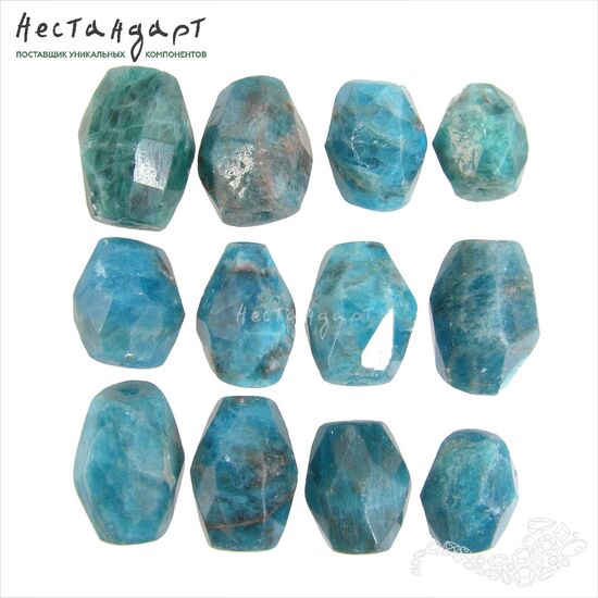 Апатит натуральный Faceted Barrel с огранкой 13-18 мм, изображение 4