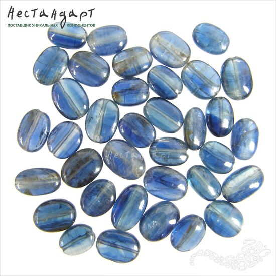 Кианит натуральный гладкий овал 9-11х6-9 мм, изображение 5
