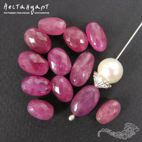 Сапфир натуральный облагороженный Rosa 7-8х10-11 мм, изображение 3