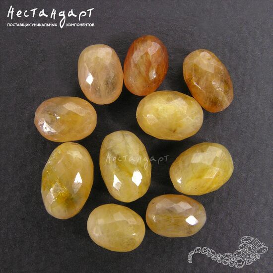 Сапфир натуральный облагороженный Giallo 7-8х10-11 мм