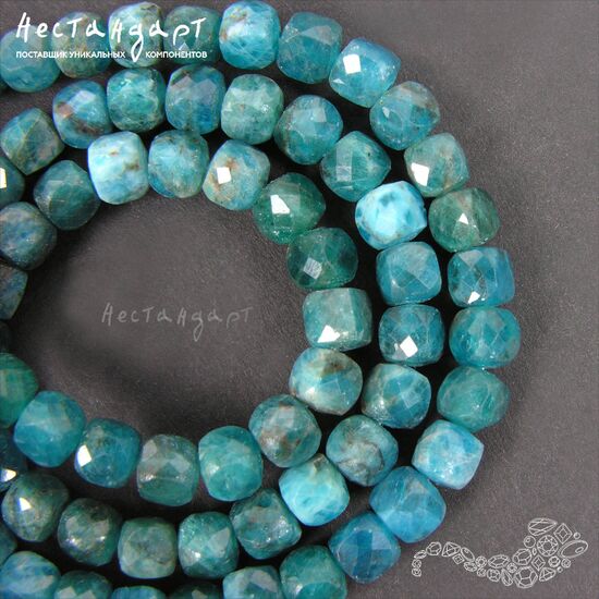 Апатит натуральный Cube 6 мм (уп. 6 шт.), изображение 3