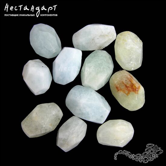 Берилл-аквамарин натуральный Verge Blue 14-18 мм, изображение 3